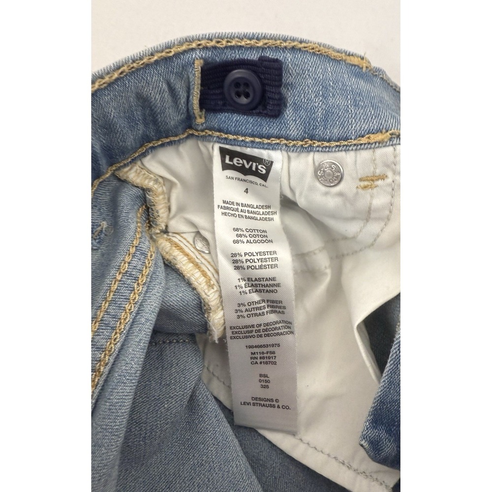 NWT Levi's Girls Flare 726 Denim Light Wash Toddler Girls Size 4 - Picture 5 of 8